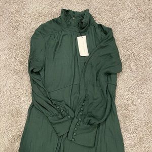 Zara woman hunter green dress